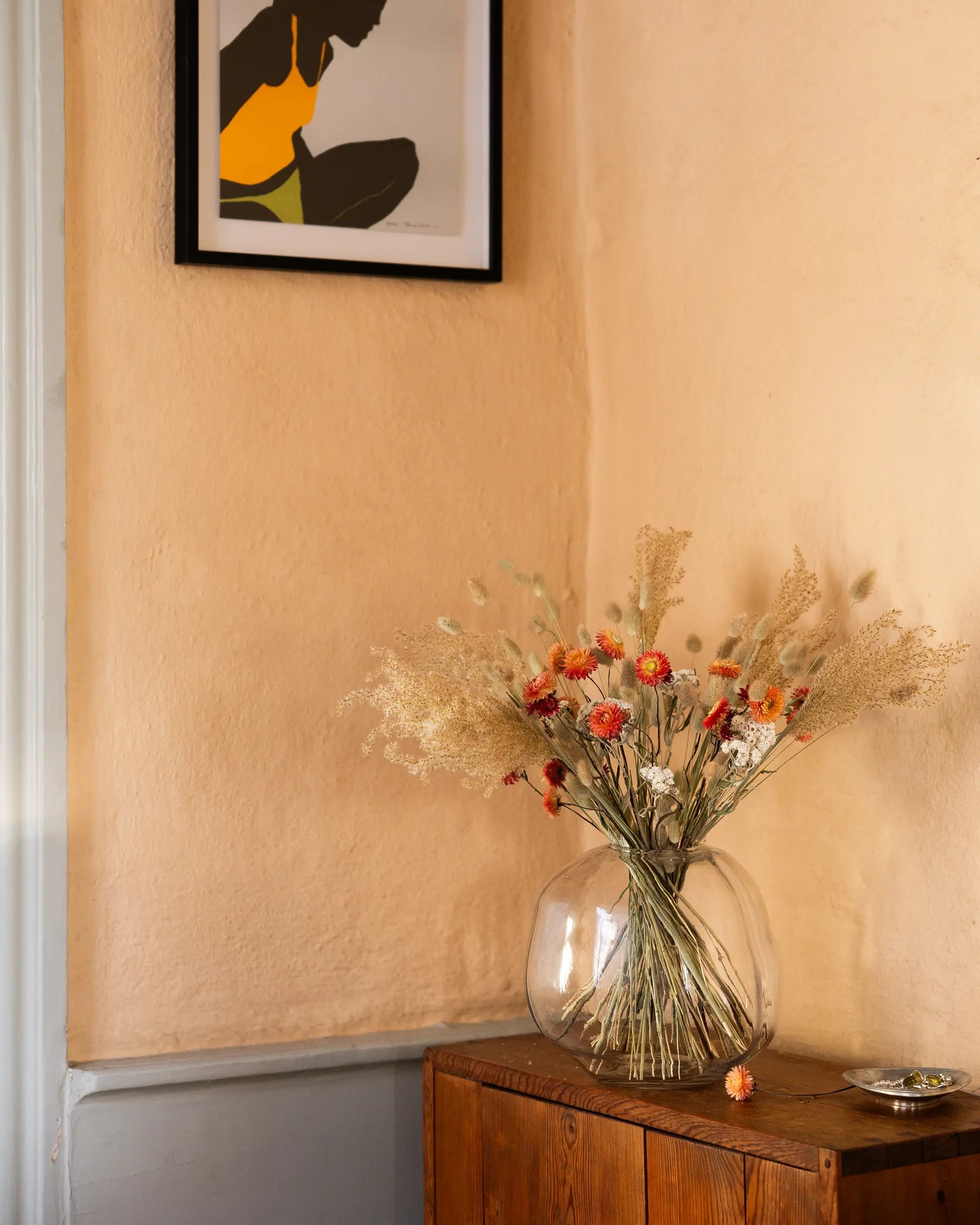 Torkade blommor - Helichrysum Aprikos