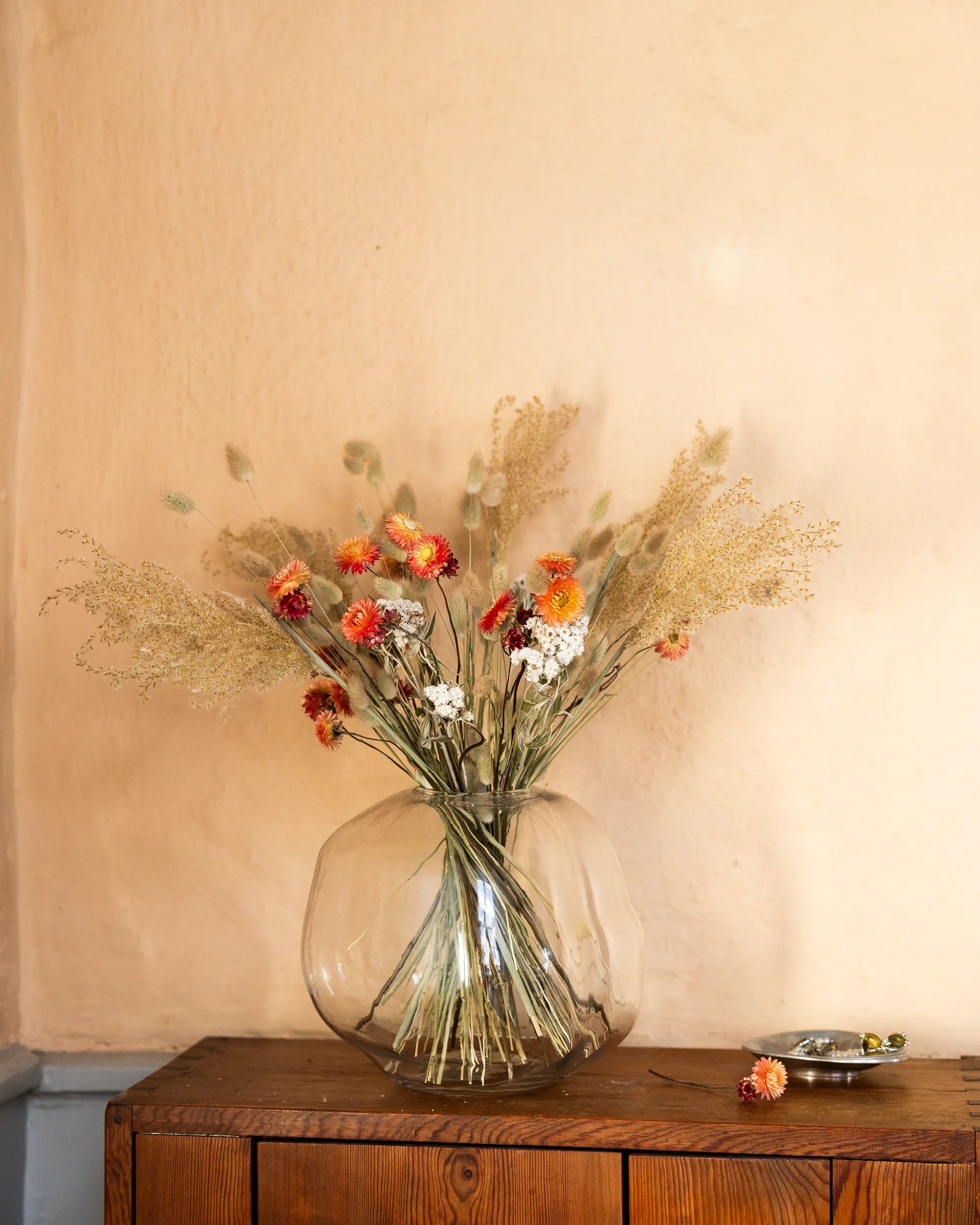 Torkade blommor - Helichrysum Aprikos