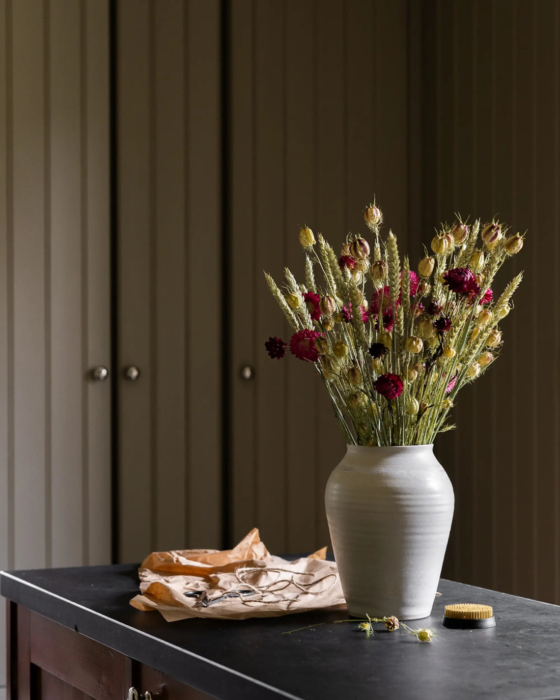 Torkade blommor - Torkad Nigella Frökapsel